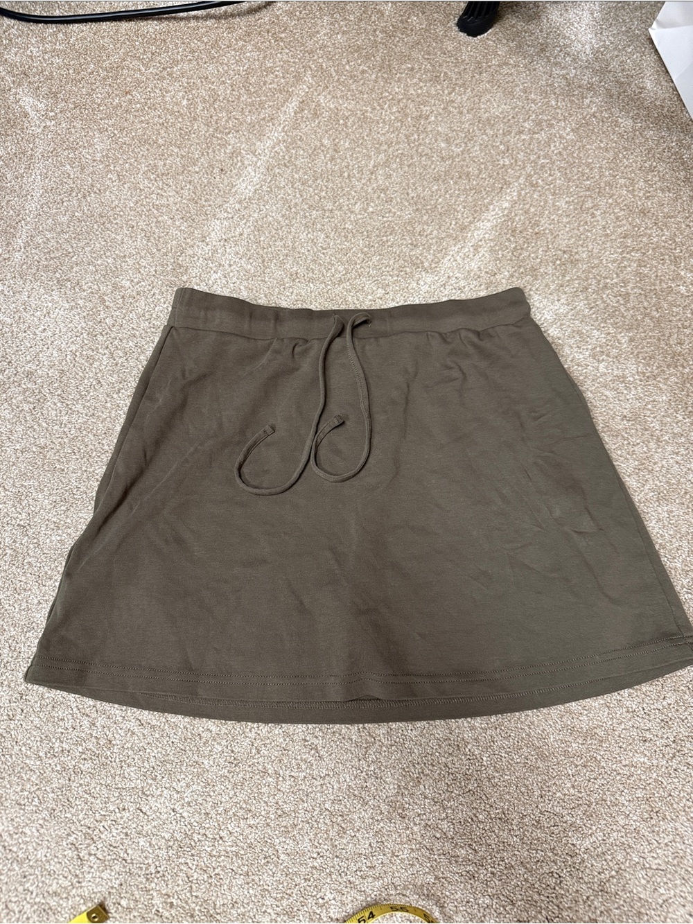 Amazon Olive Drawstring A-Line Skirt